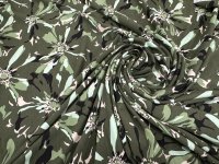 Viskose Jersey Gr&uuml;n Floral
