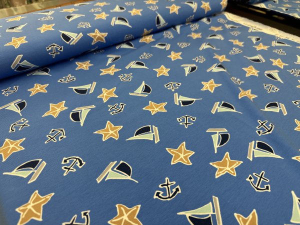 Jersey Anker und Segel Blau