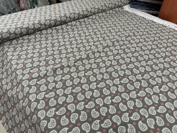 Jersey Paisley Olive