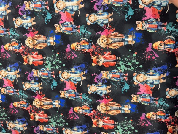 Sweat Stoff Animals Digital Druck