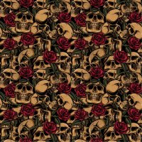 Baumwolle Skull Roses